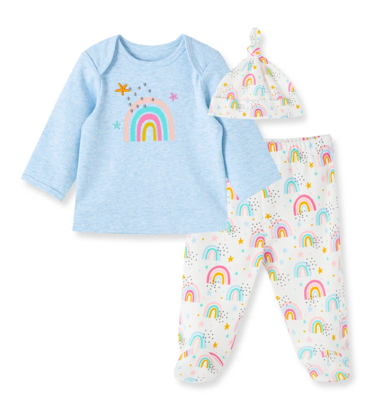 Rainbow 2pc Set w/Hat