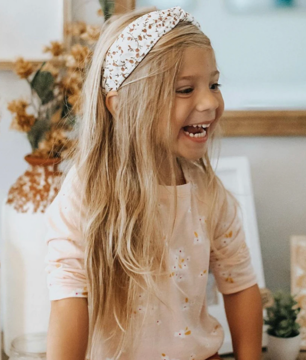 Cream Vintage Floral Headband