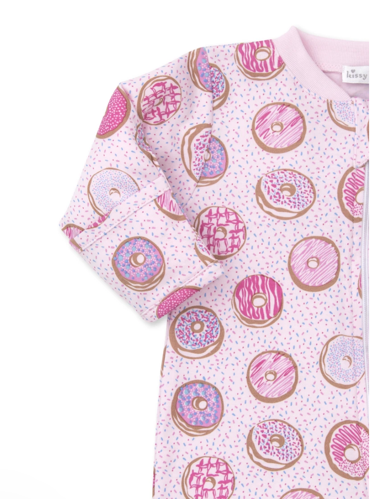 Doughnuts Print Zip Footie