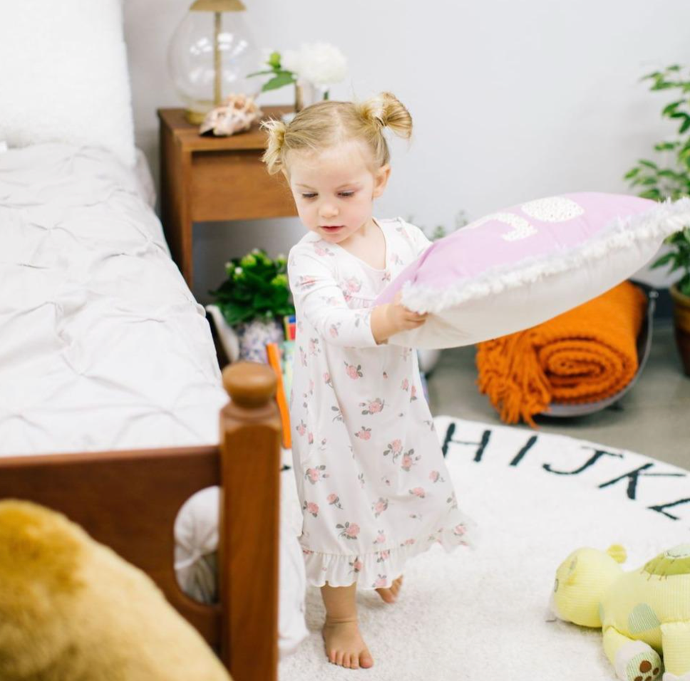 Roses White Boho Dress