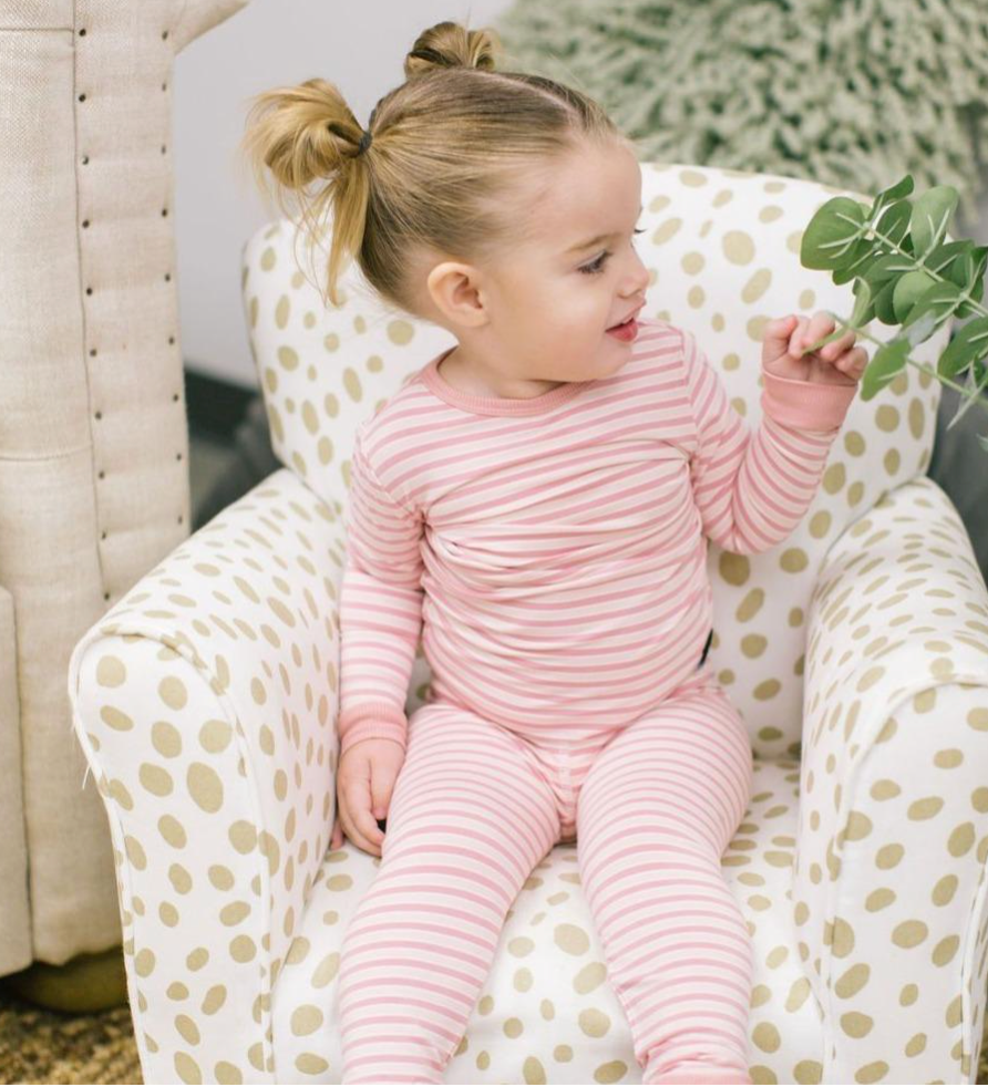 Pink Stripe Kid Pj Set