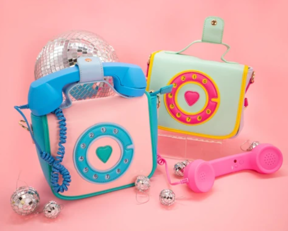 Ring Ring Phone Convertible Handbag Blue