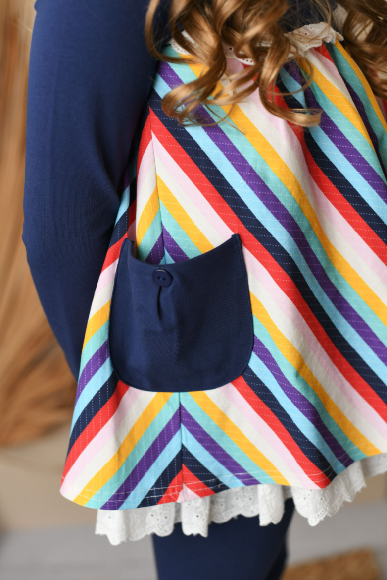Navy Stripe Tunic w/Pockets & Legging