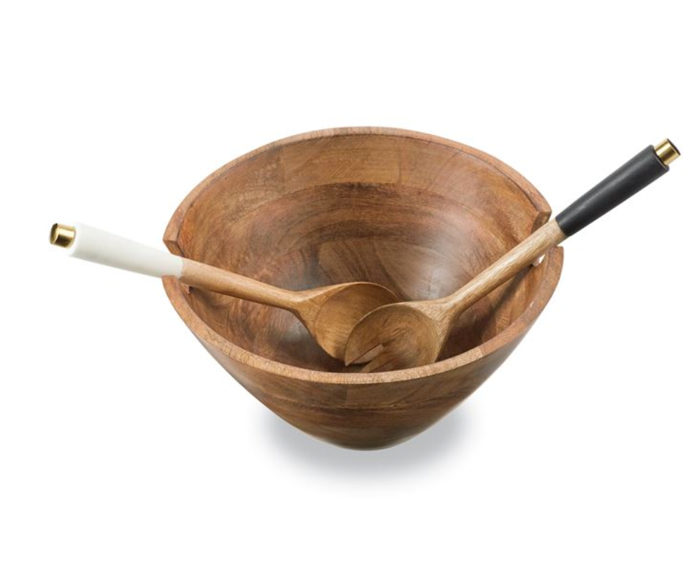 Wood Bowl w/Server SET
