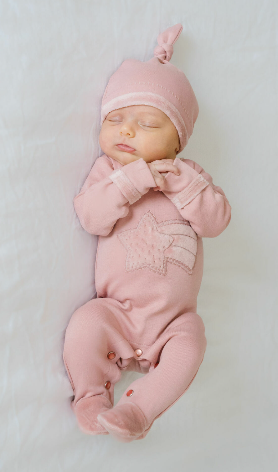 Mauve  Velveteen Graphic Footie