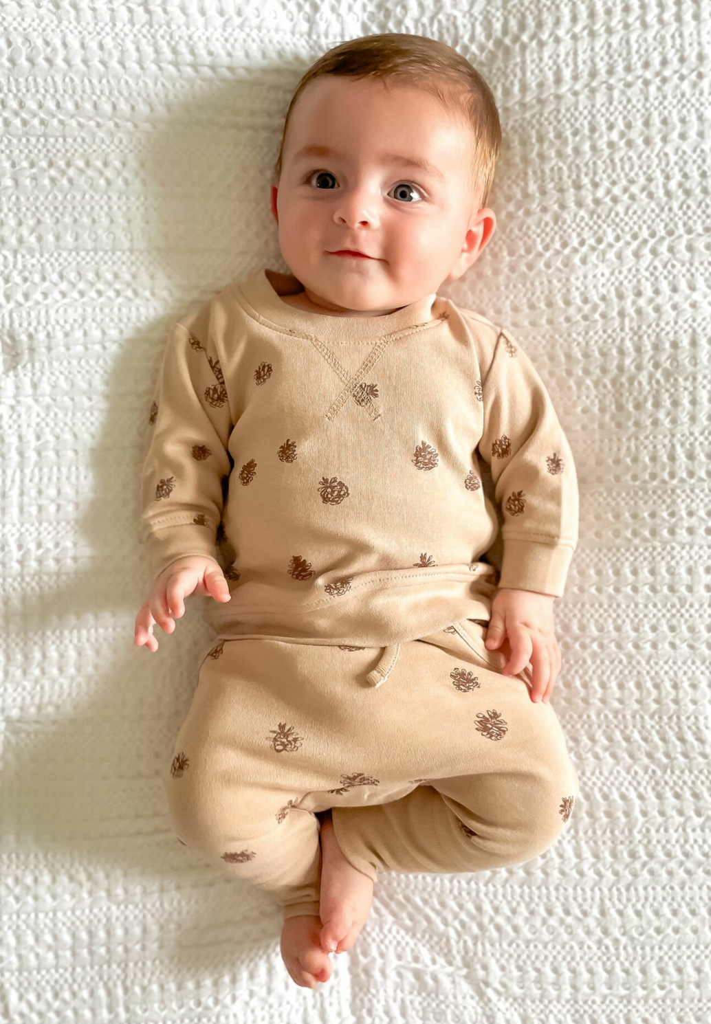 Oatmeal Pinecone Sweatshirt & Jogger Set