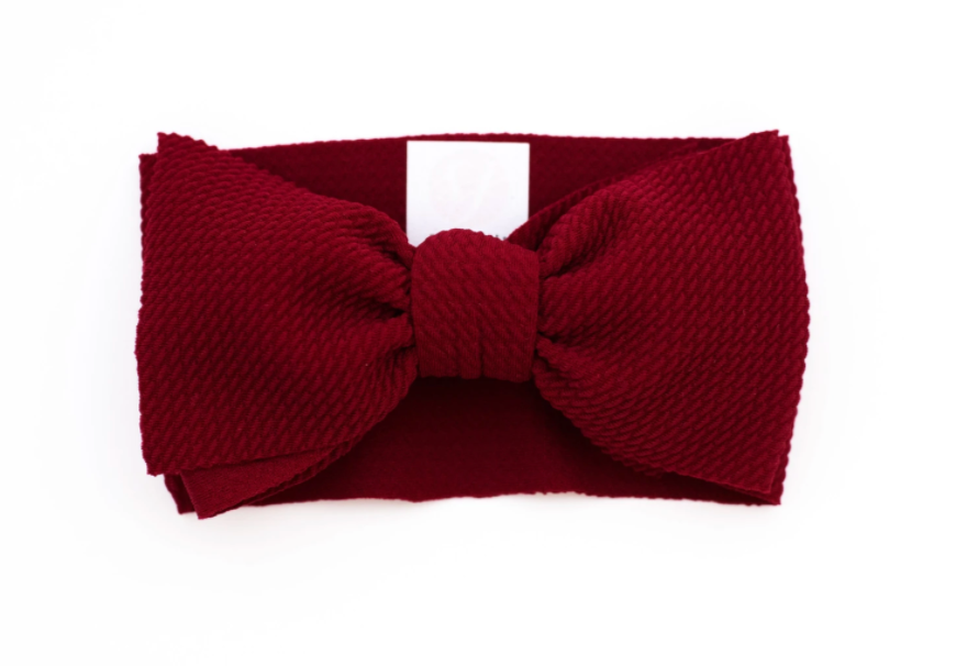 deep red "chandler'' wide width headwrap