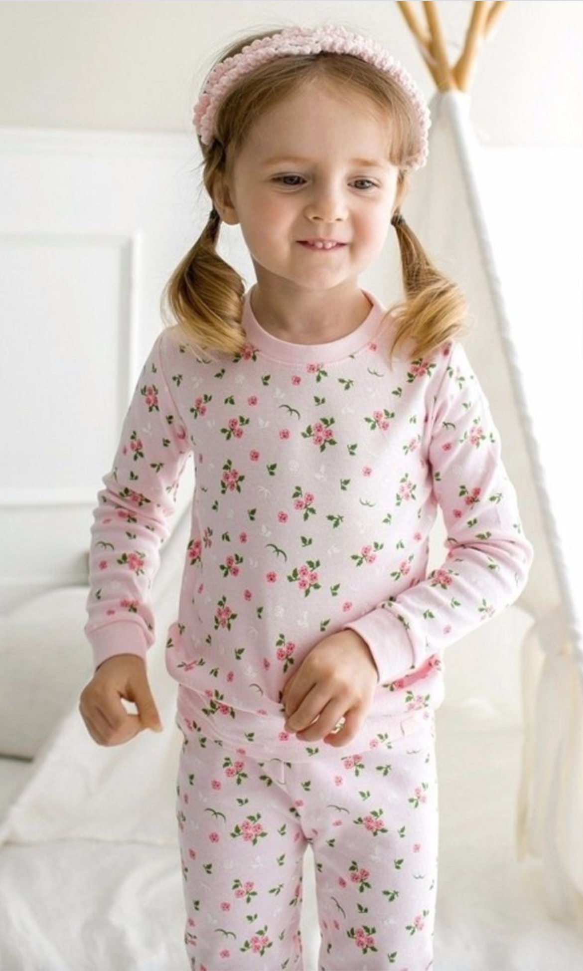 Pink Rose Long Sleeve PJ's