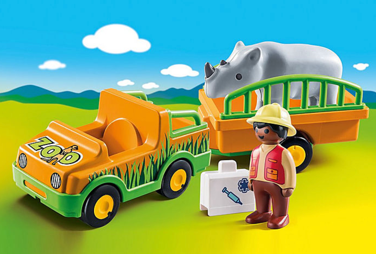 Zoo Vehicle w/Rhinoceros
