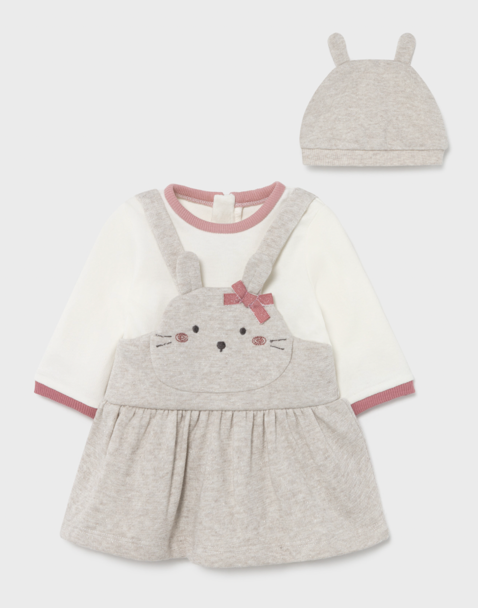 Bunny Skirt Dress & Hat Set