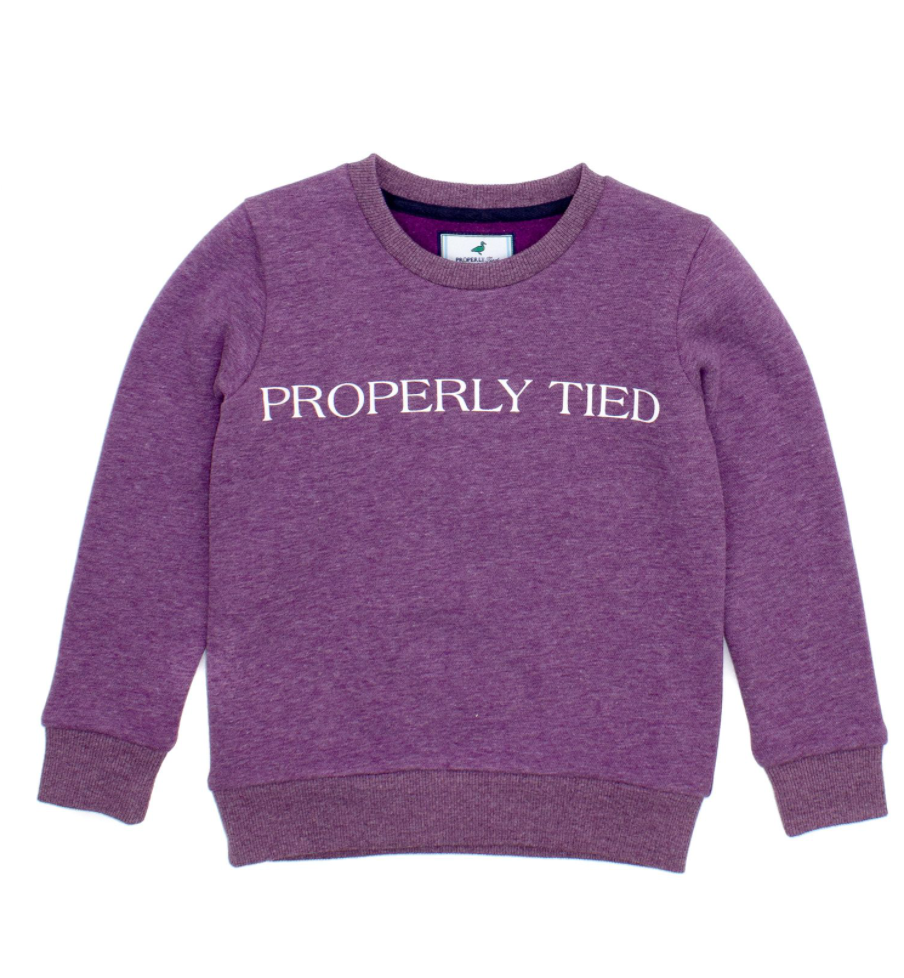 PT Deane Printed Crew Purple