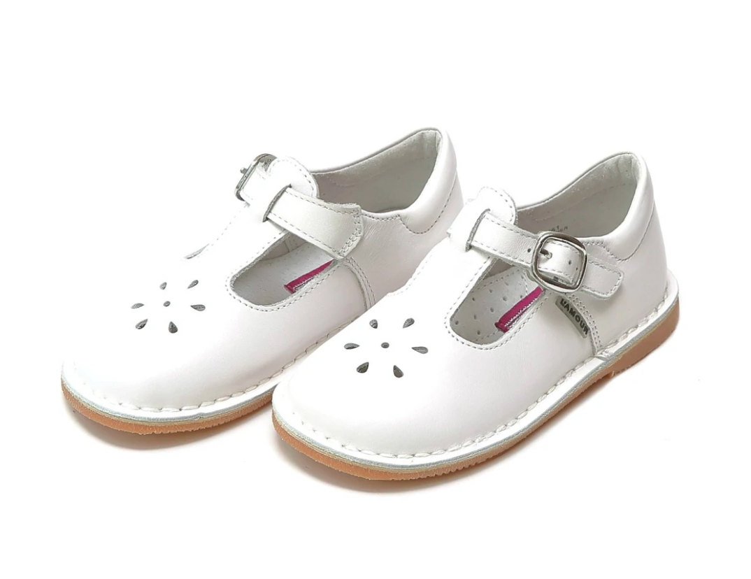 White T Strap Mary Jane