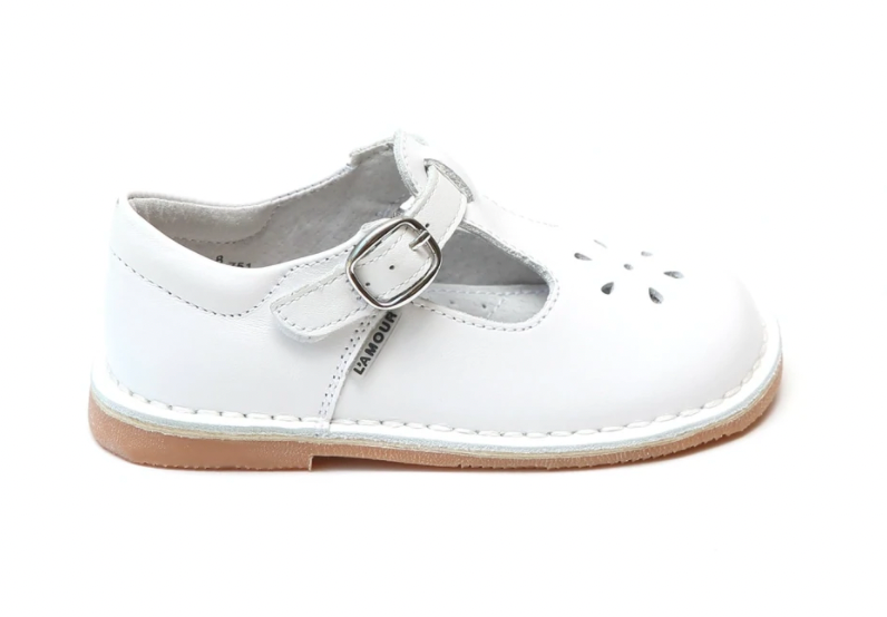 White T Strap Mary Jane