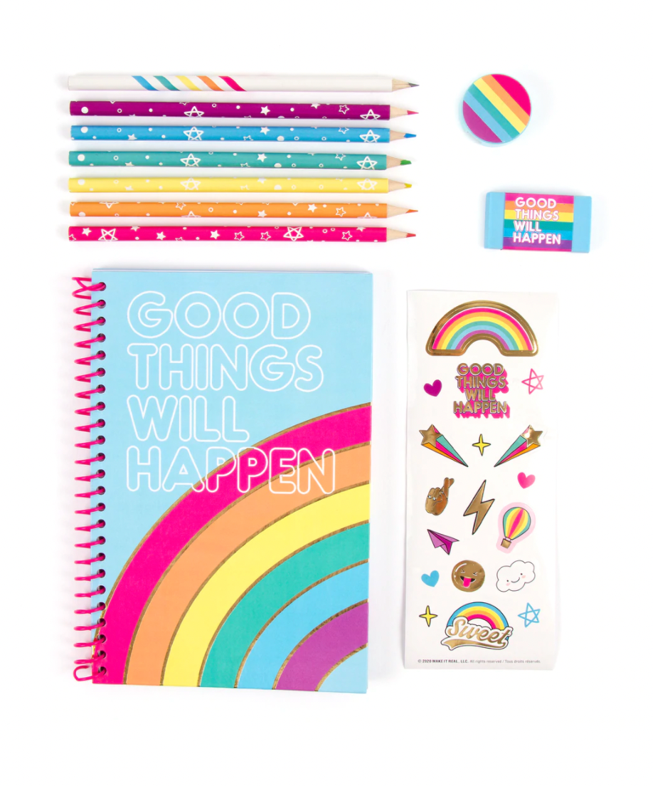 Rainbow Bright Stationery Set