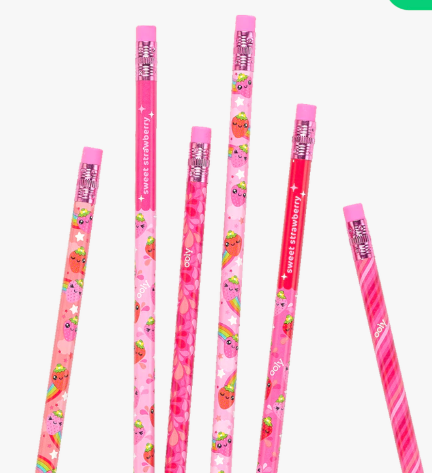 lil juicy scented graphite pencils - strawberry
