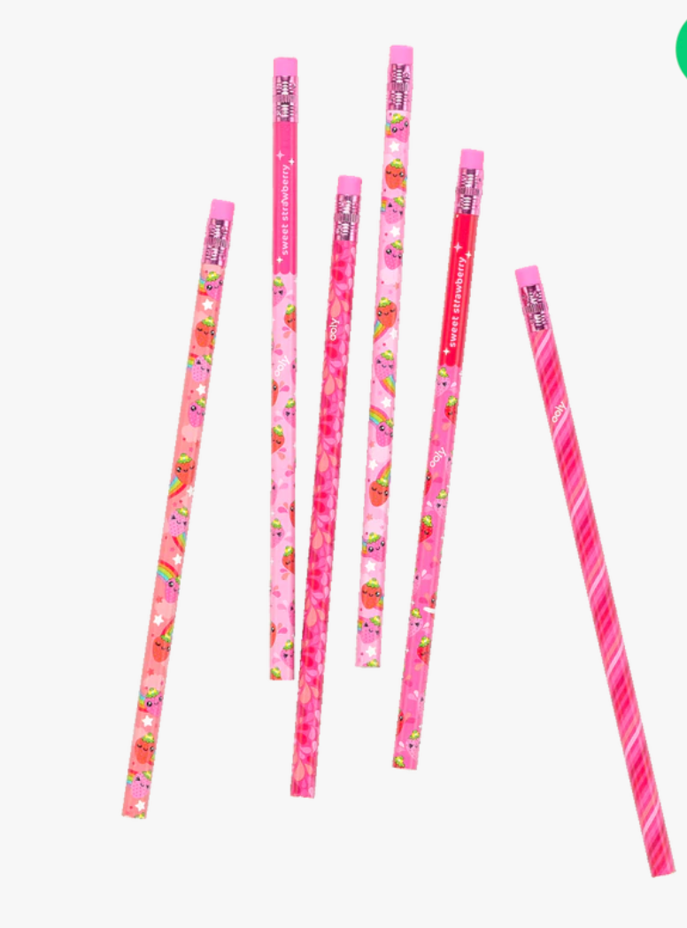 lil juicy scented graphite pencils - strawberry