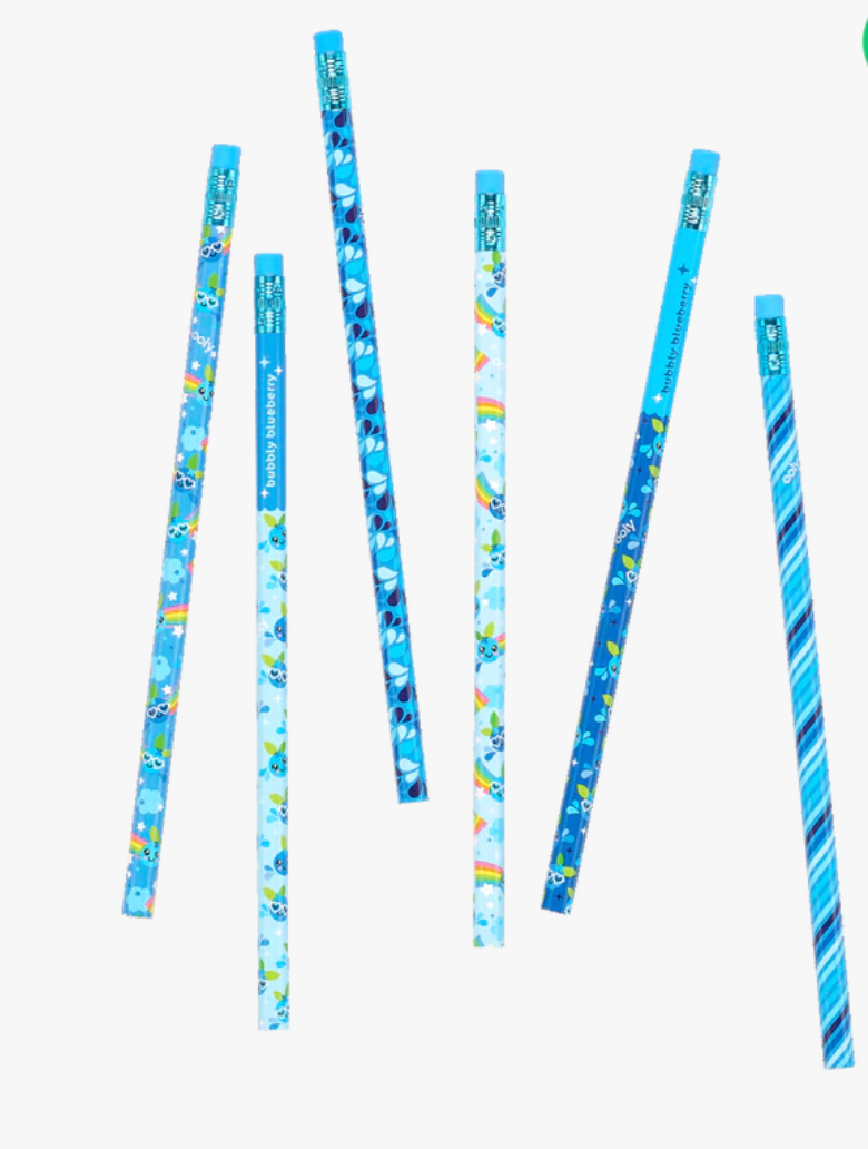 lil juicy scented graphite pencils - blueberry