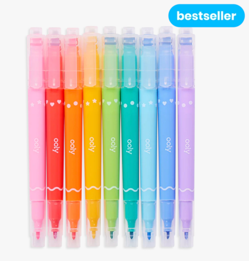 confetti stamp double-ended markers