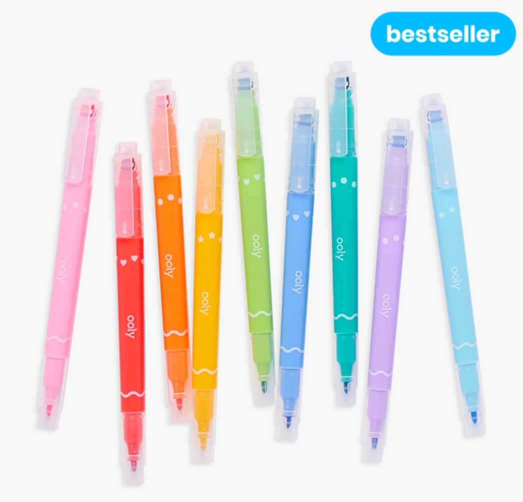 confetti stamp double-ended markers