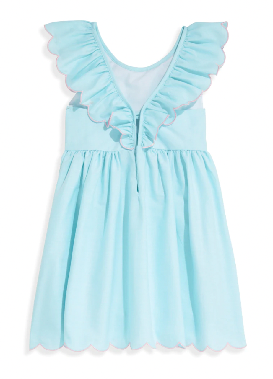 Robins Egg Sloane Scalloped Dress