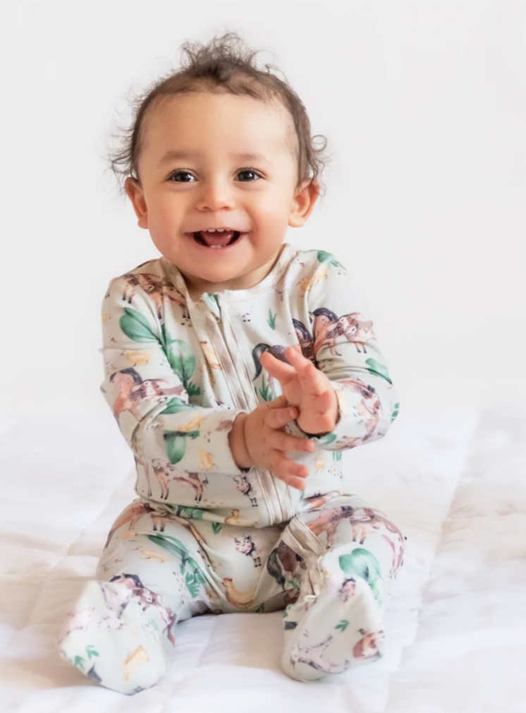 E-I-E-I-O Bamboo Zippy Romper