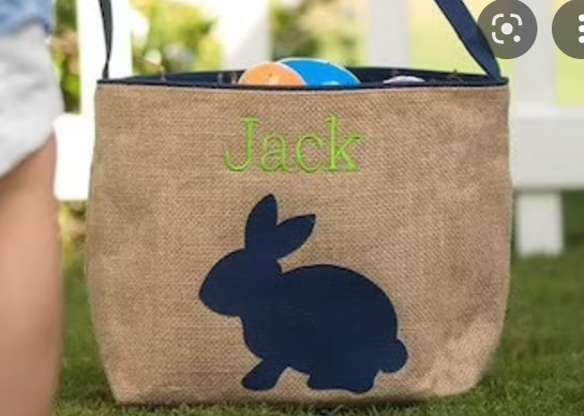 NAVY BUNNY EASTER BUCKET