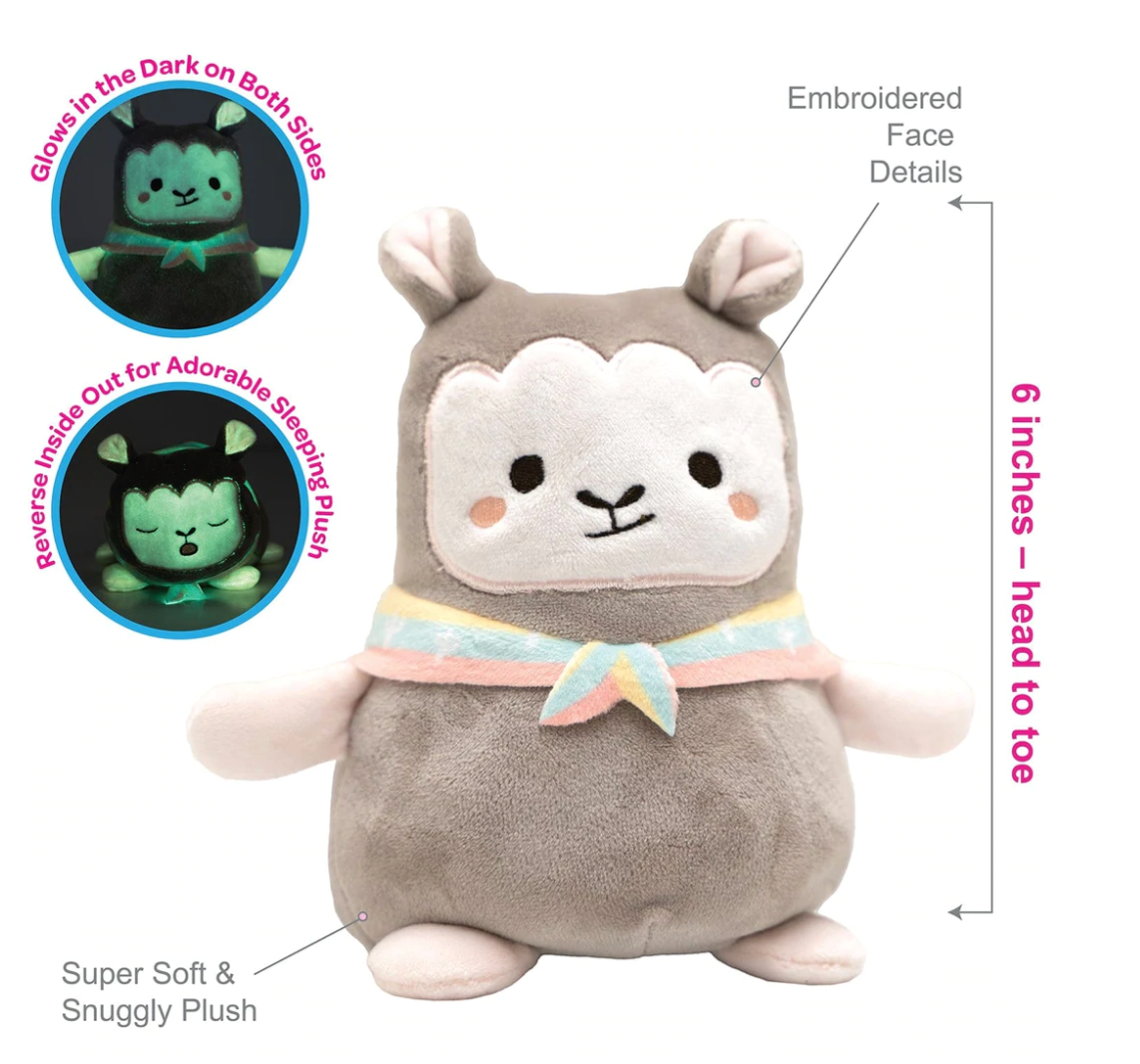 Glow in the Dark Snuggle & Glow Reversible Pet Llama