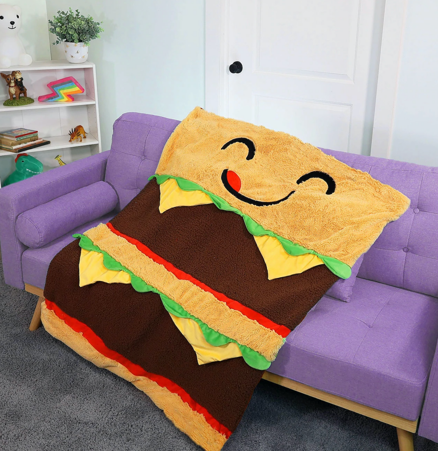 Plush Blanket Cheeseburger