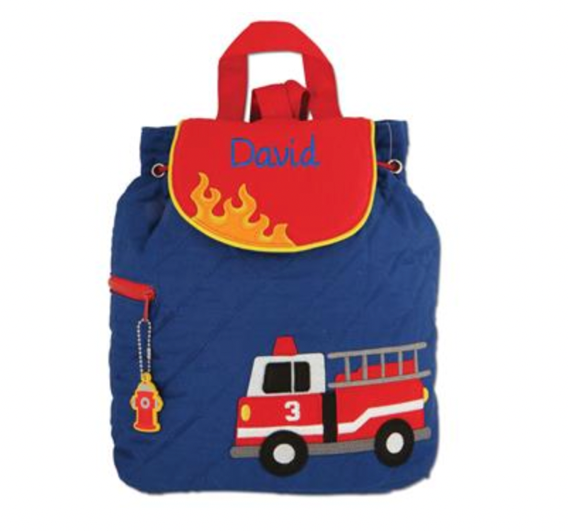FIRETRUCK QUILTED BACKPACK