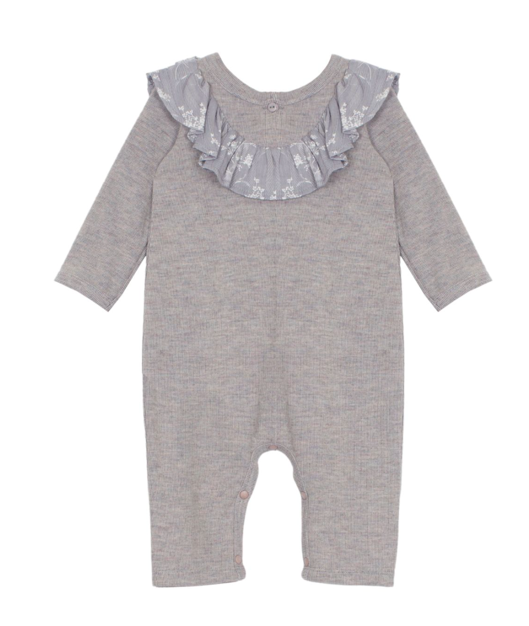 Frost Rayon & Knit Romper Purple