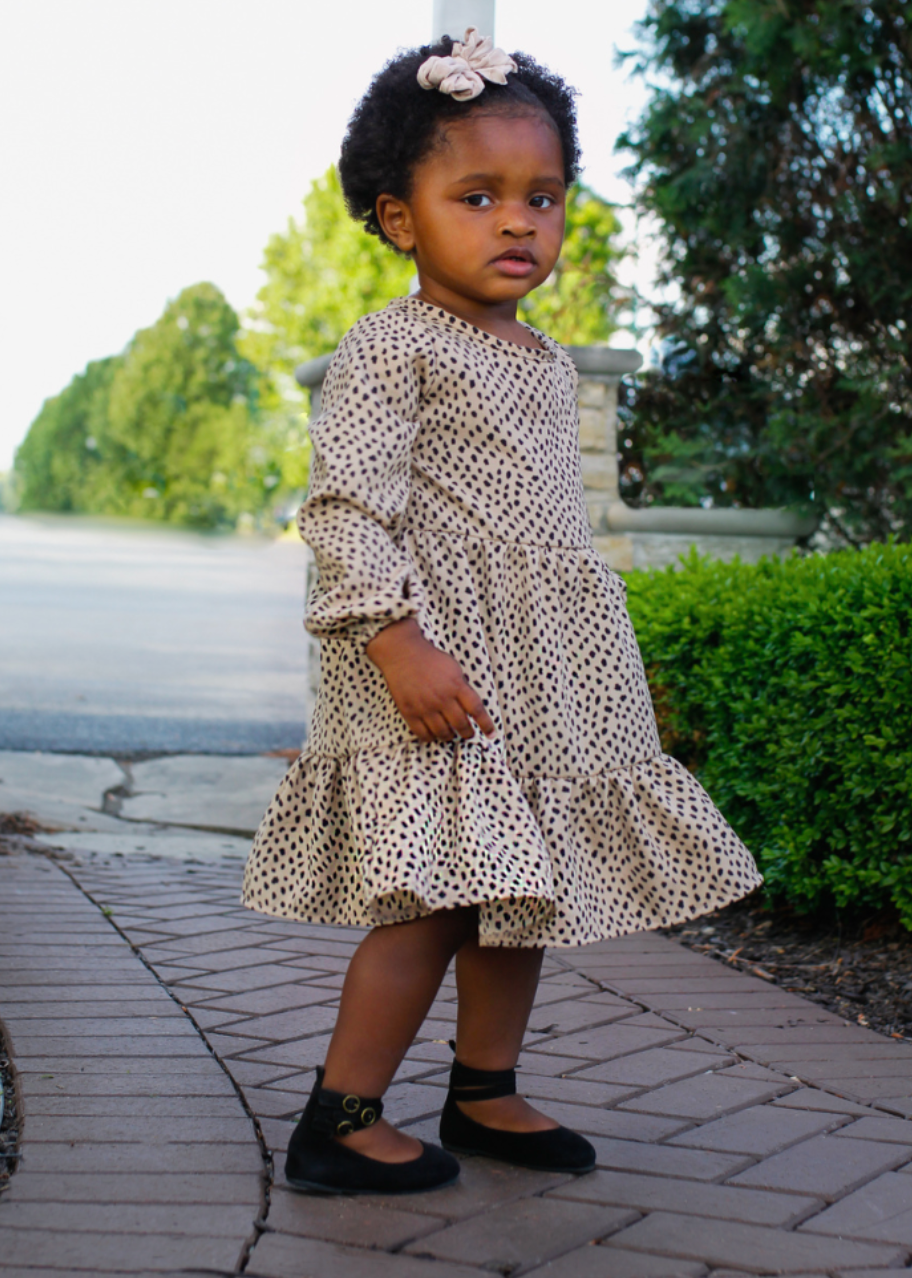 Hailey Cheetah Ruffle Dress