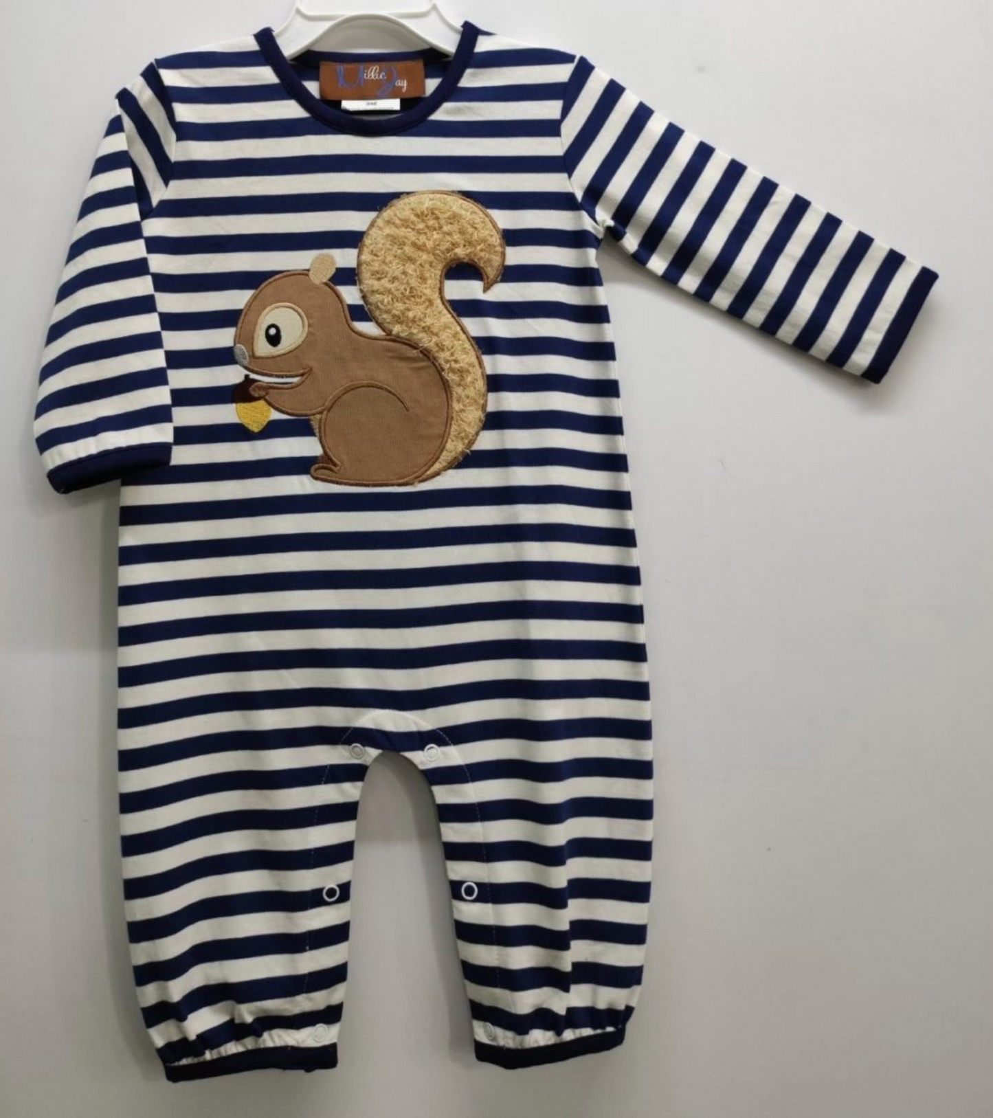 Simon the Squirrel Applique Boys Romper
