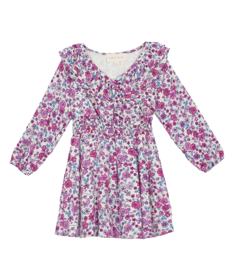 Poppy Rayon Dress Purple