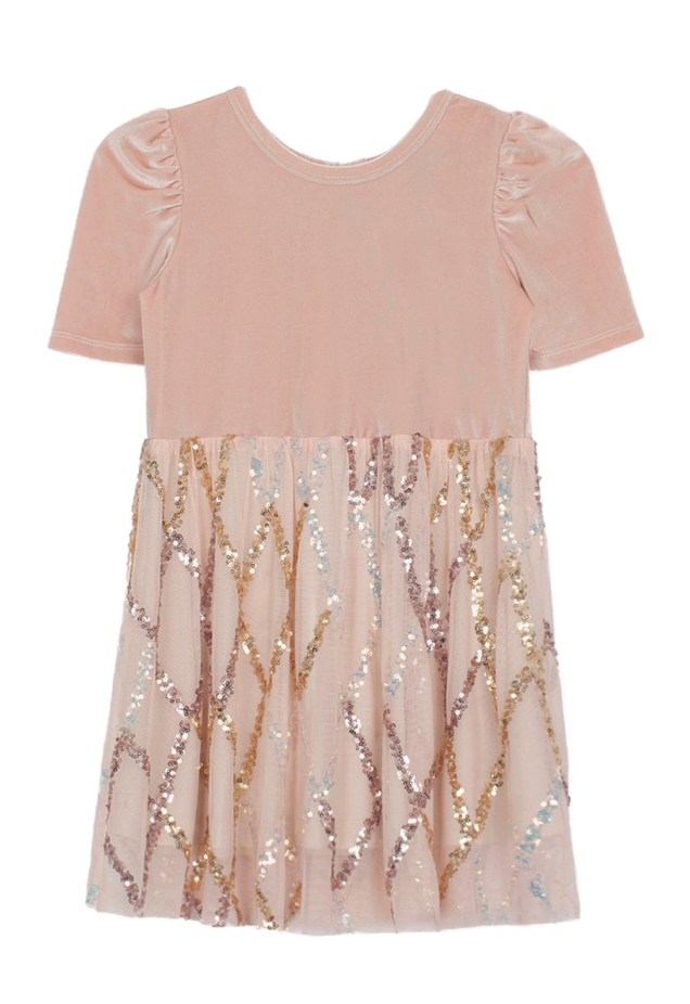 Ayla Velvet & Mesh Dress Kid