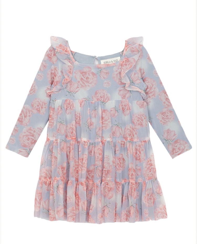 Rose Garden Knit & Mesh Dress