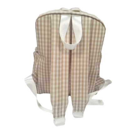 Mini Backer Khaki Gingham