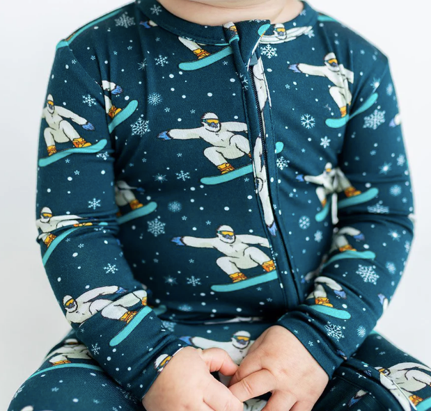 Posh Peanut Yeti Footie Zippered One Piece