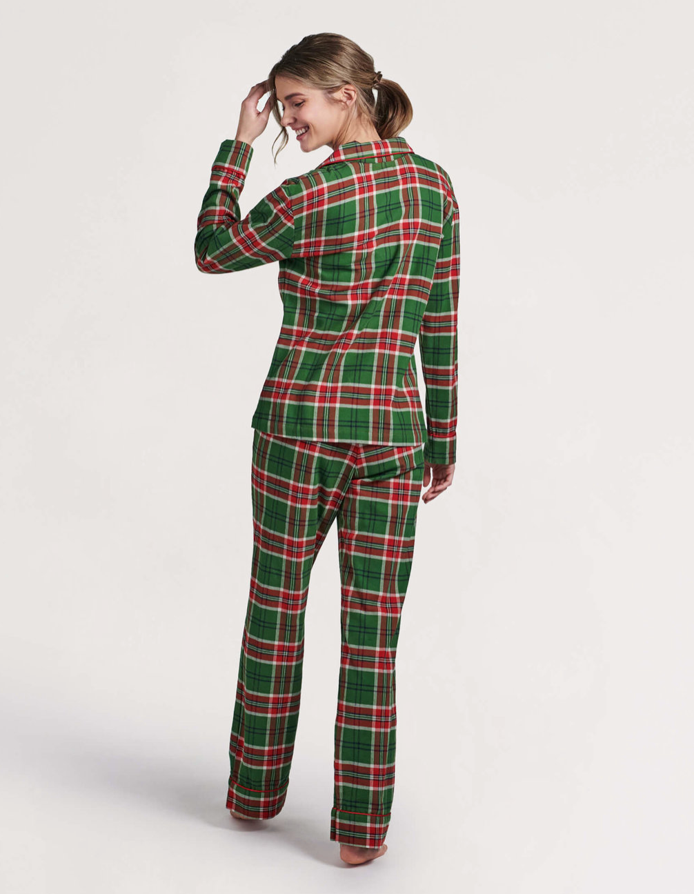 Country Christmas Plaid Women's Flannel PJ Set