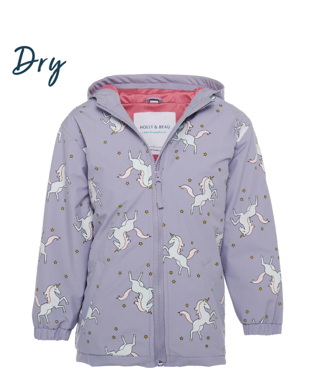 Unicorn Color Changing Kids Rain Jacket