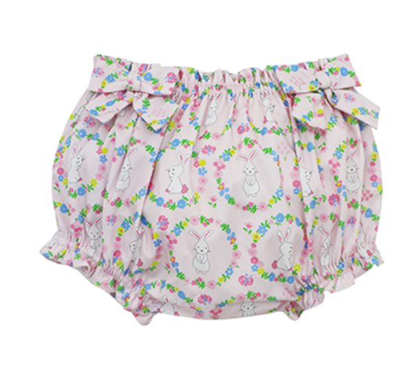 Pink Top w/ Bunny Print Girl Bloomer Set