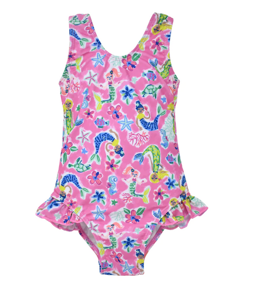 Delaney Hip Ruffle Swimsuit Mystic Mermaids