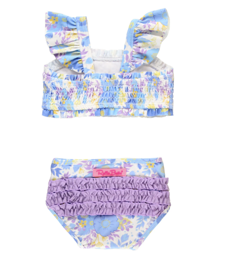 Pristine Blooms Smocked Bikini