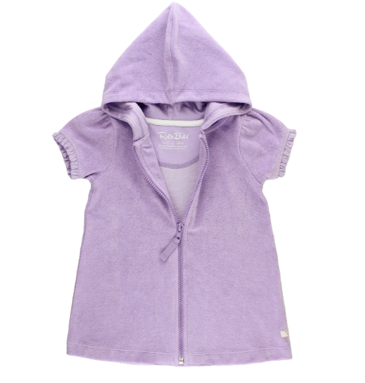 Lavender Terry Full Zip Cover Up