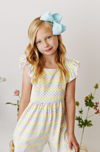 Serendipity Hearts Shortie Flutter Pocket Romper