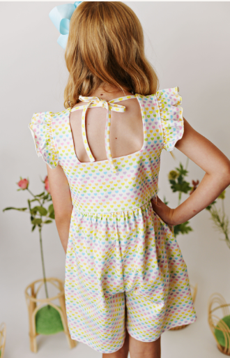 Serendipity Hearts Shortie Flutter Pocket Romper