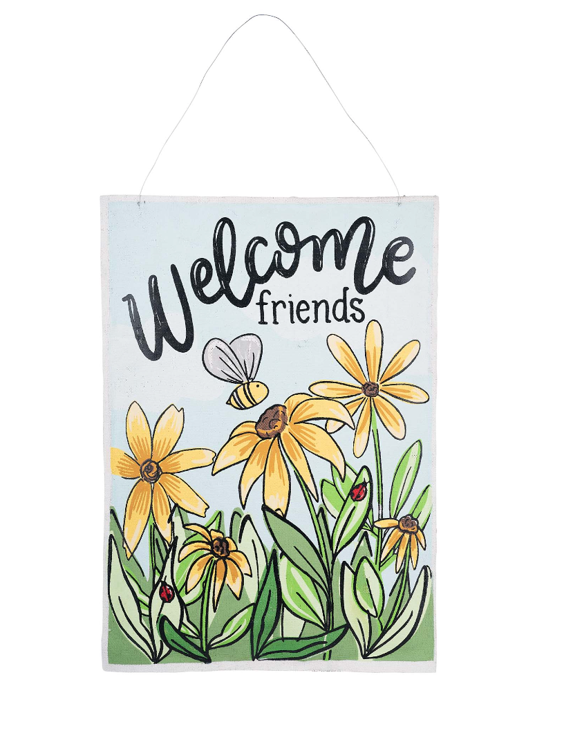 Live Life/Welcome Friends Reversible Burlee