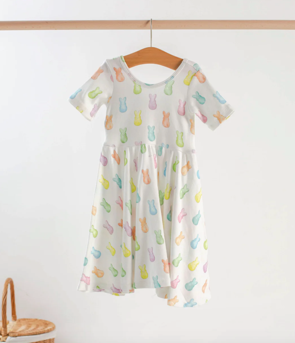 Hoppy Easter Cotton Twirl Dress
