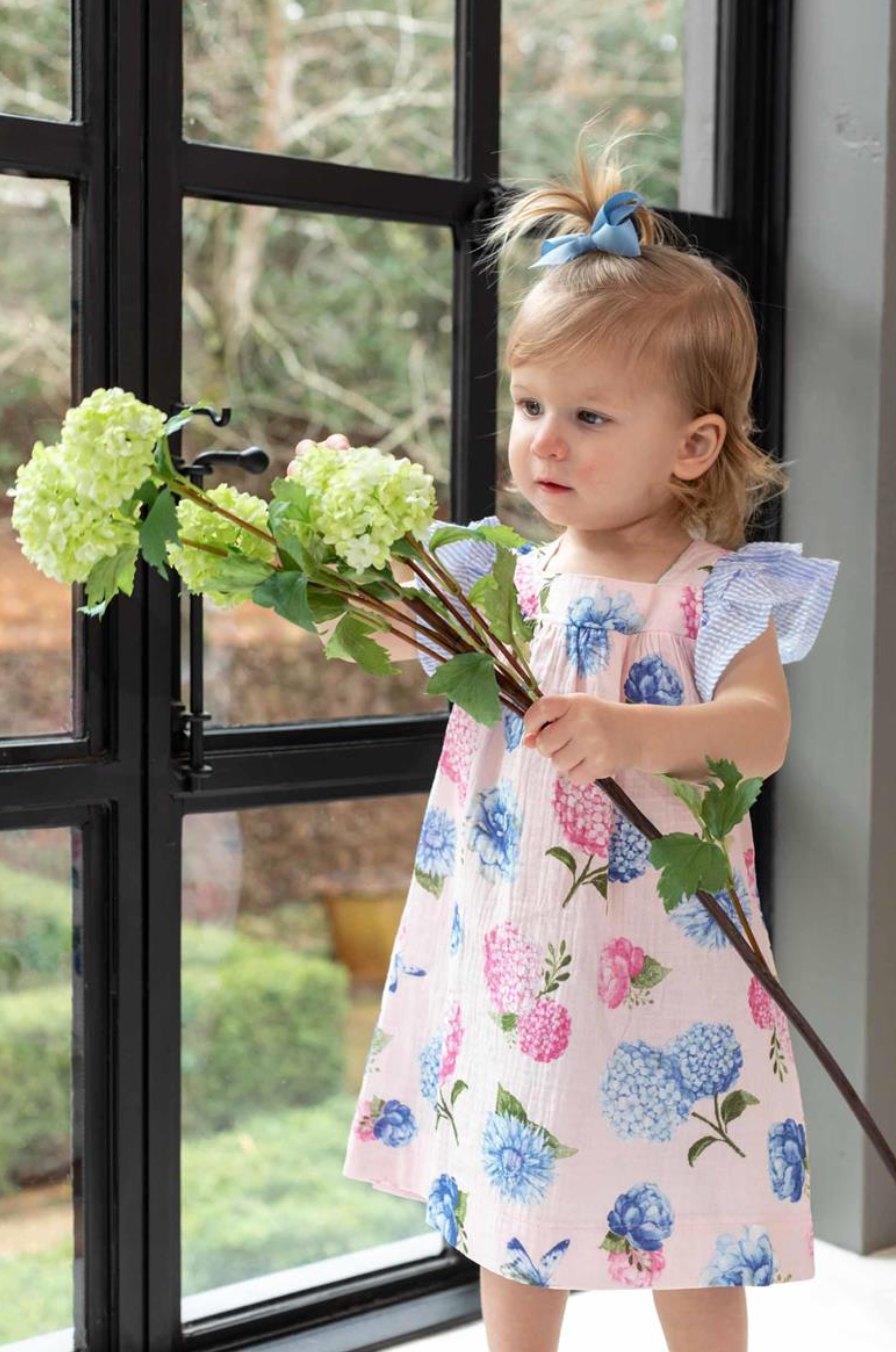 Pink Floral Gauze Dress
