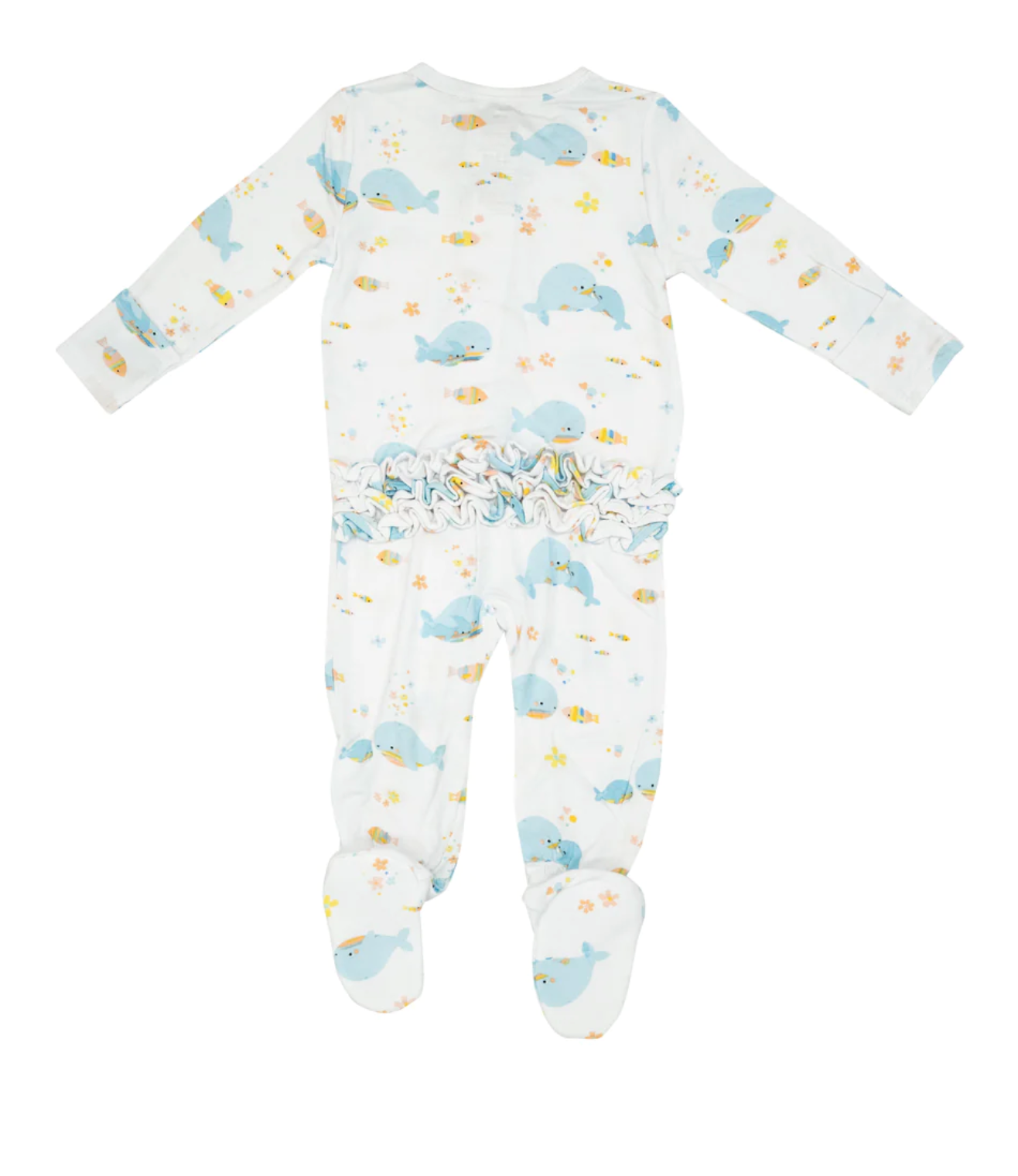 Whaley Love You 2-way Ruffle Zipper Footie