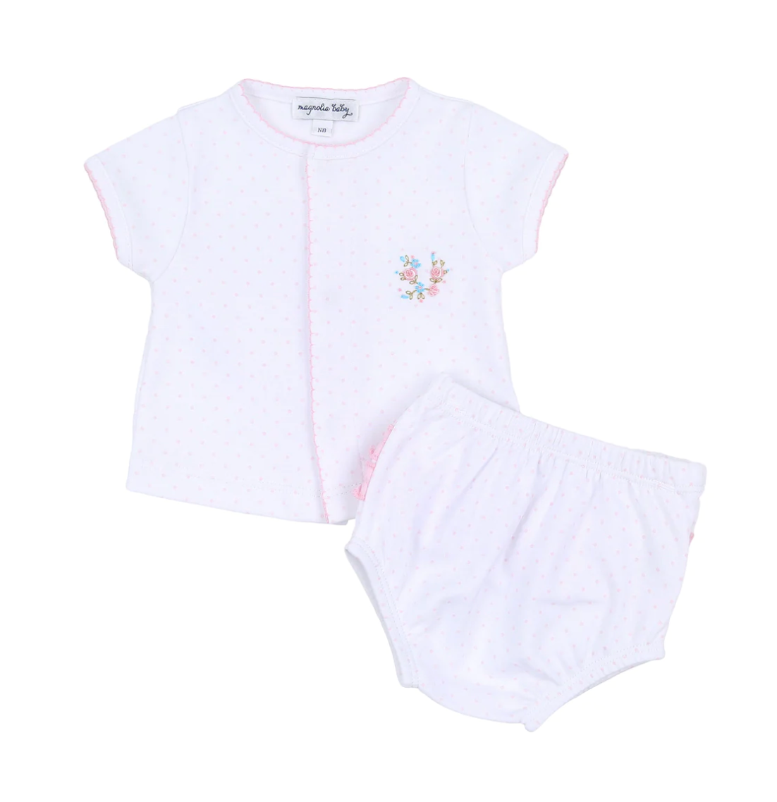 Annalise's Classics Emb Ruffle Diaper Set